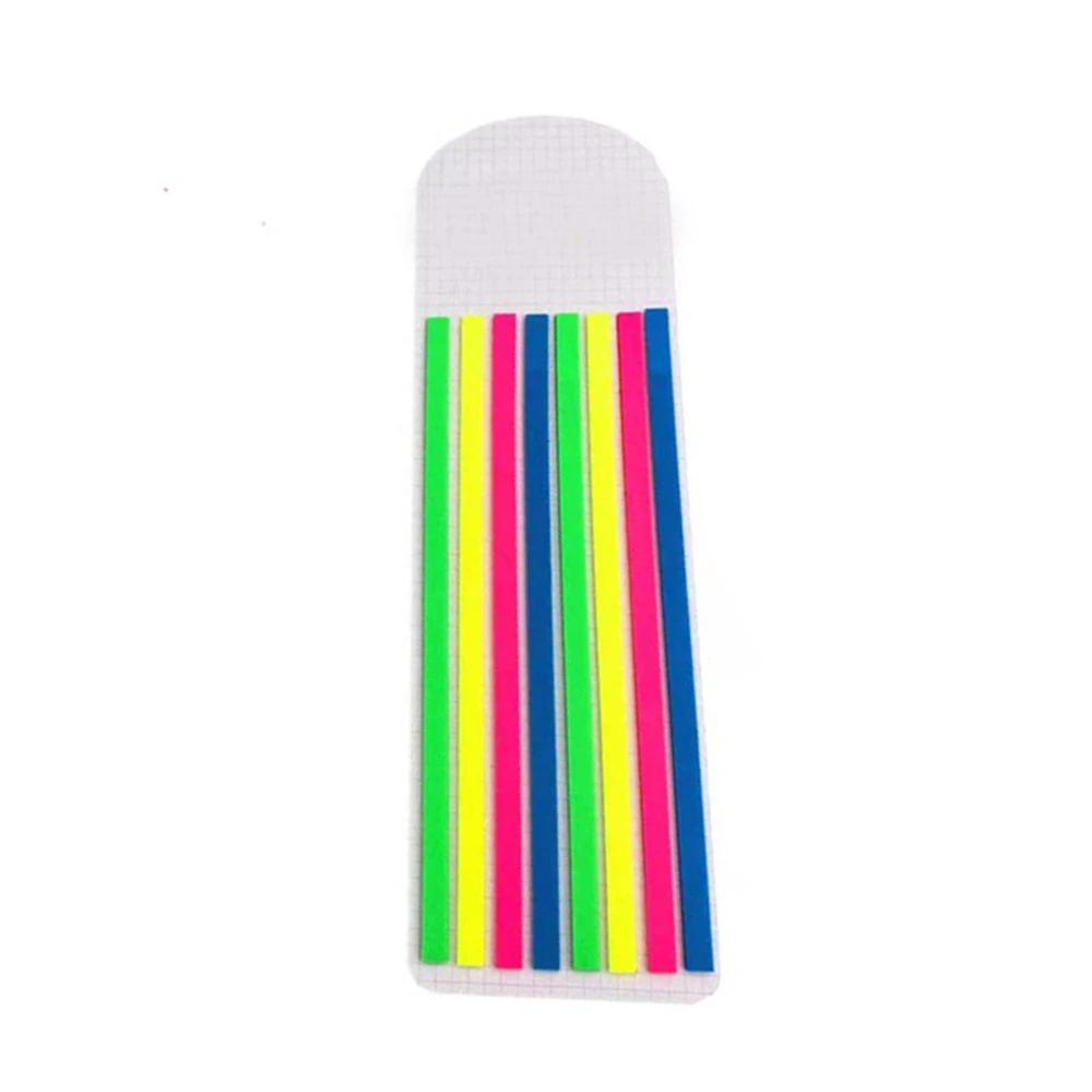 Long Page Markers Sticky Index Tabs Fluorescent Color Writable Translucent Long Page Tabs for School Office