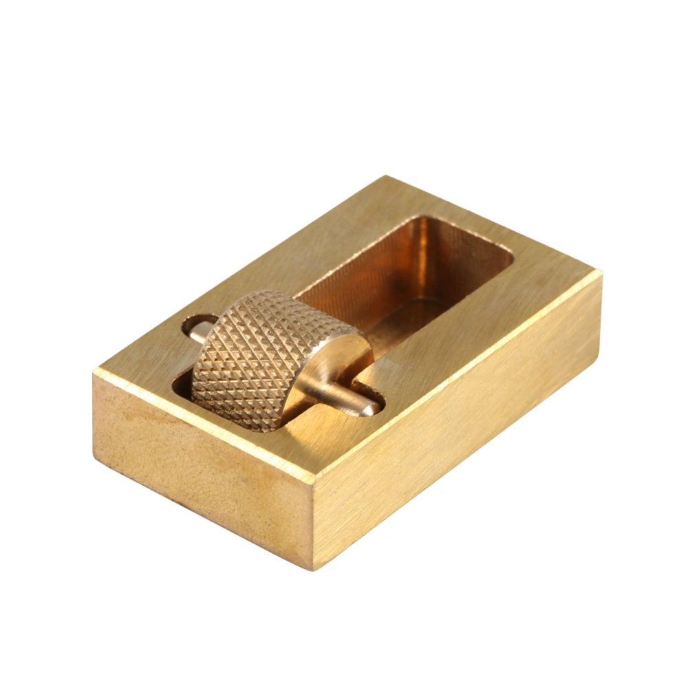 Leather Top Edge Dye Oil Roller Box Applicator DIY Craft Treatment Tool Brass with Extra Roller