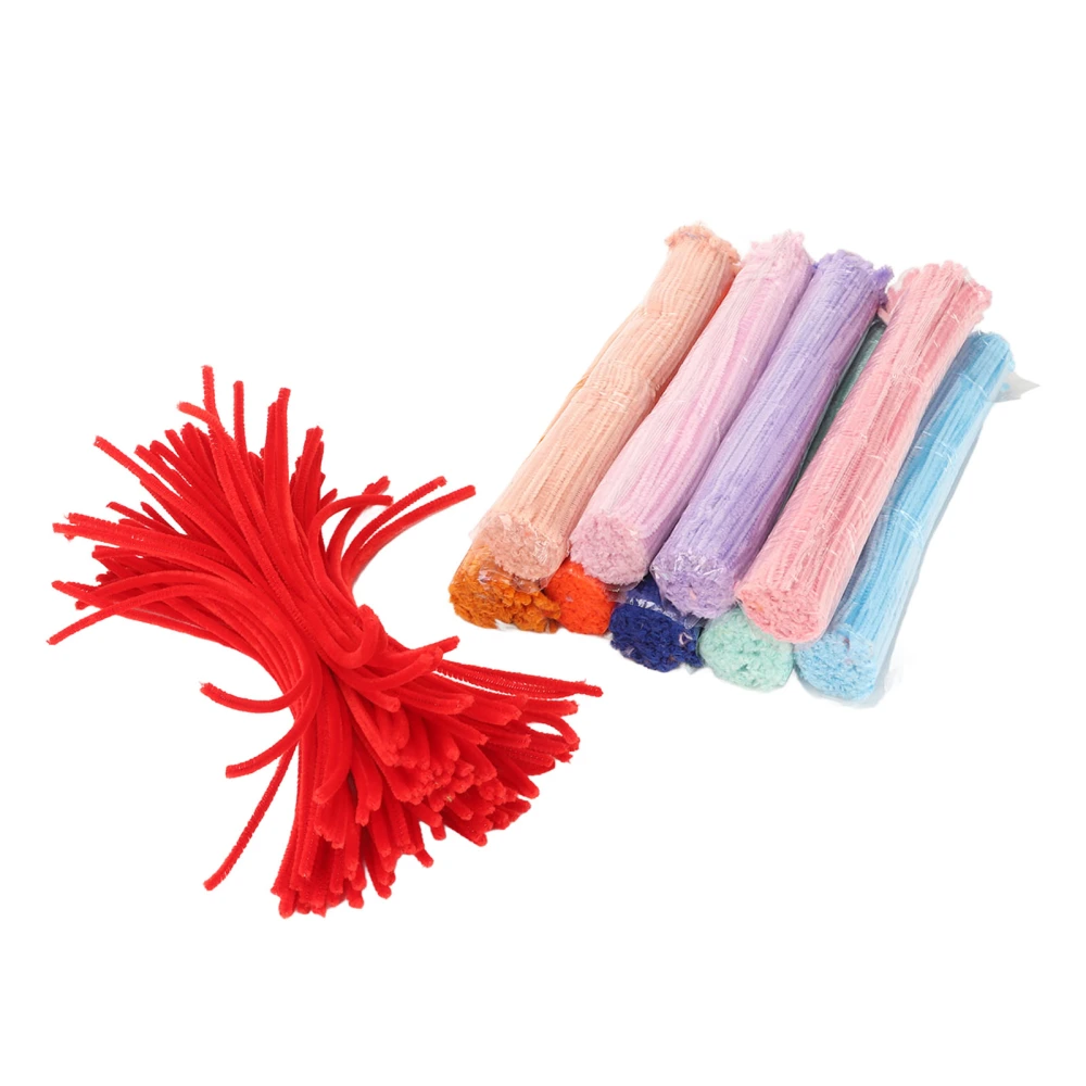 1000Pcs Pipe Cleaners Assorted Colors Soft Polyester Multi Purpose Colored Pipe Cleaners for Puppet Flower Gift Wrapping