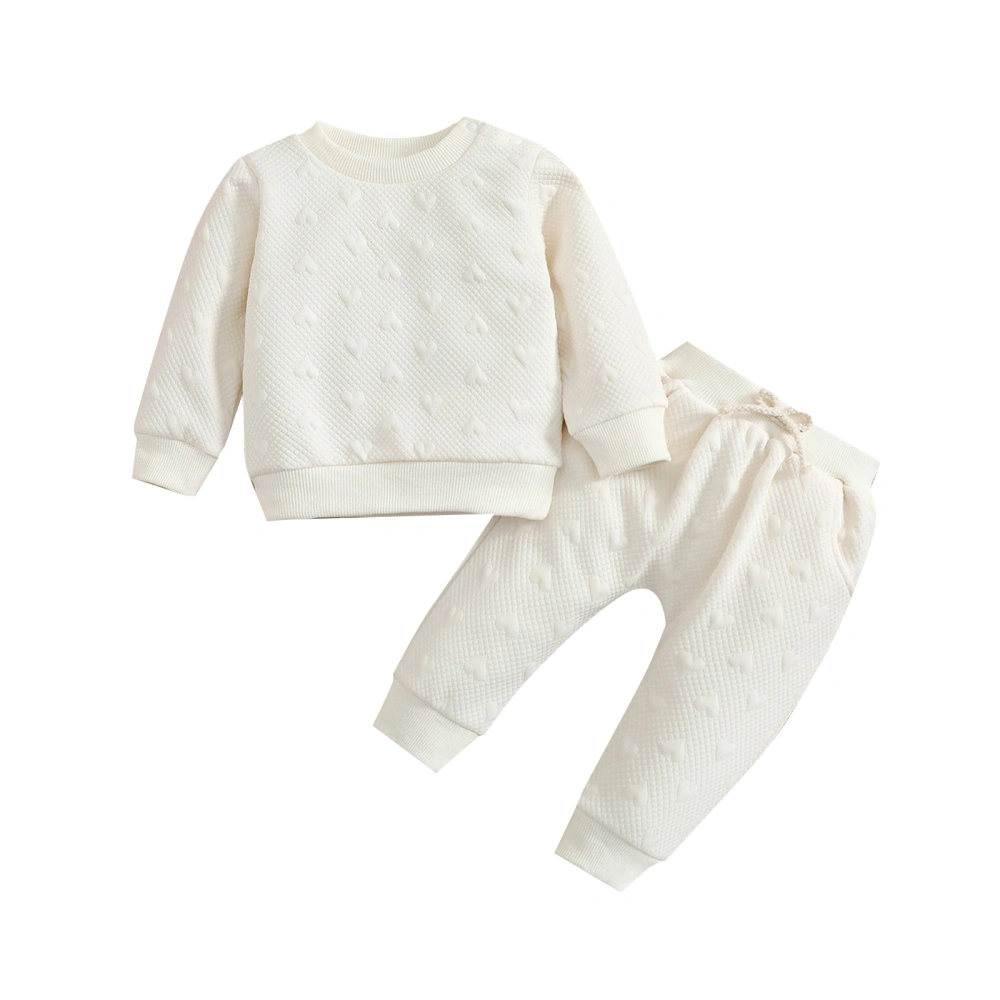 Baby Boys Girls Outfit, Long Sleeve Round Collar Tops, Long Pants