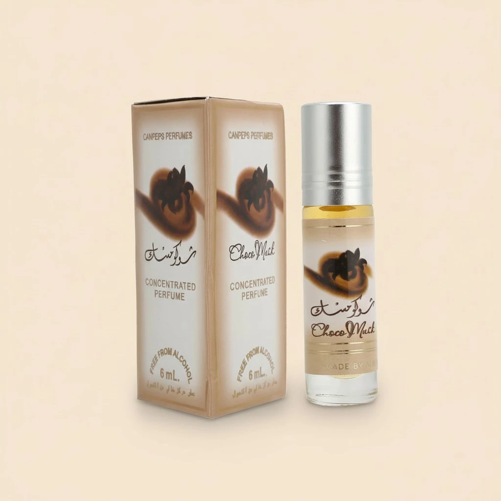 RollOn Perfume 6ML Muslim Essential Oils Natural Vegetable Oil Perfumes for Men Women(CHOCOMUSK )