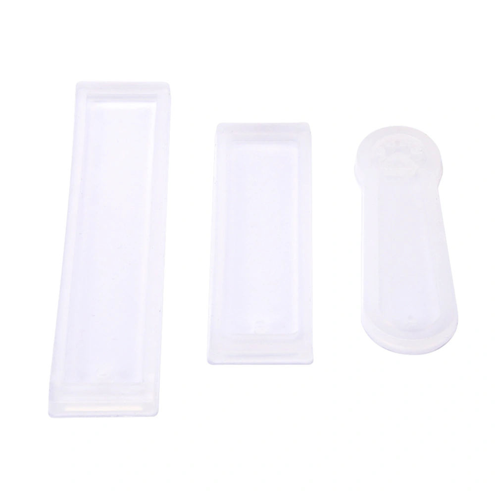 3pcs/set DIY Rectangle Cat Claw Silicone Mould Epoxy Resin Jewelry Bookmark Craft with Hole