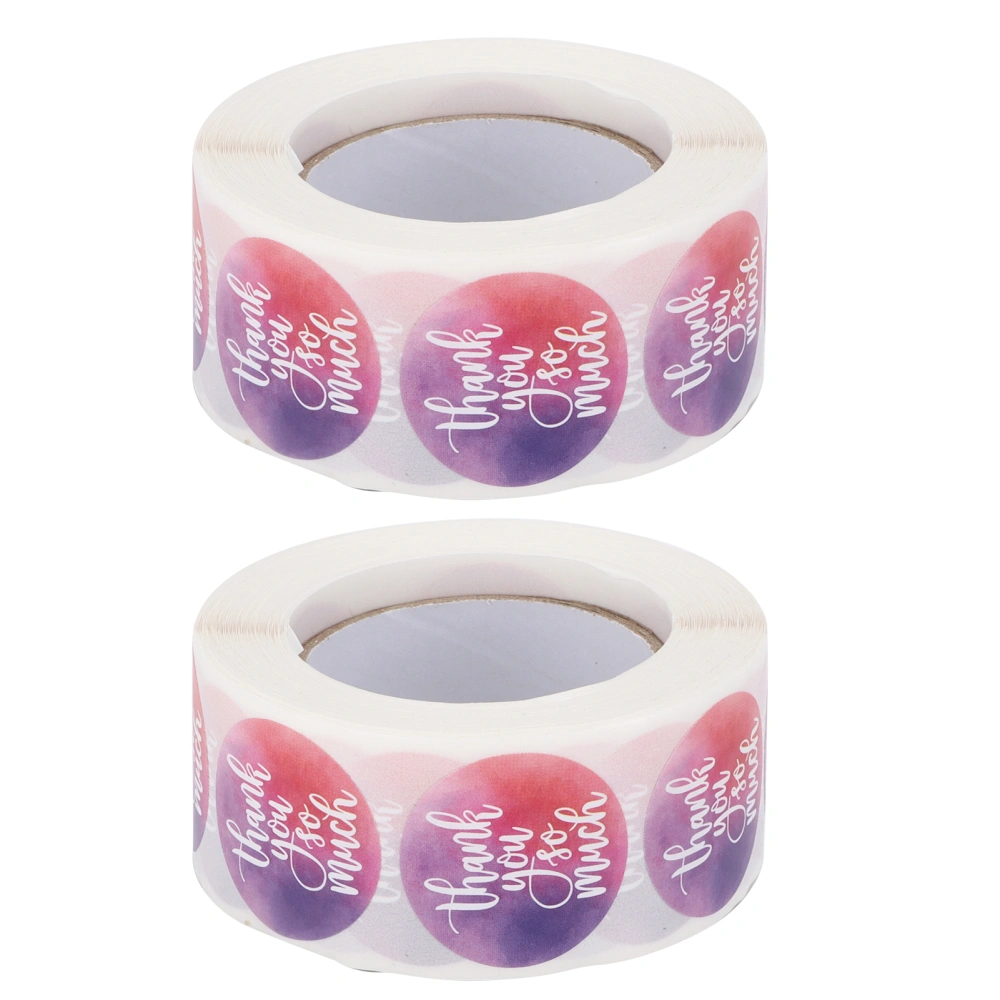 2Pcs Washi Tapes Purple Thank You Too Much Decorative Labels Adhesive Stickers Scrapbooking Supplies