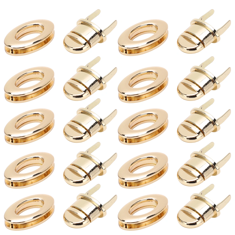 10Pcs Bag Turn Lock Alloy 3.3x2cm Twist Closure Fastener Hardware Accessory for Handbag Purse