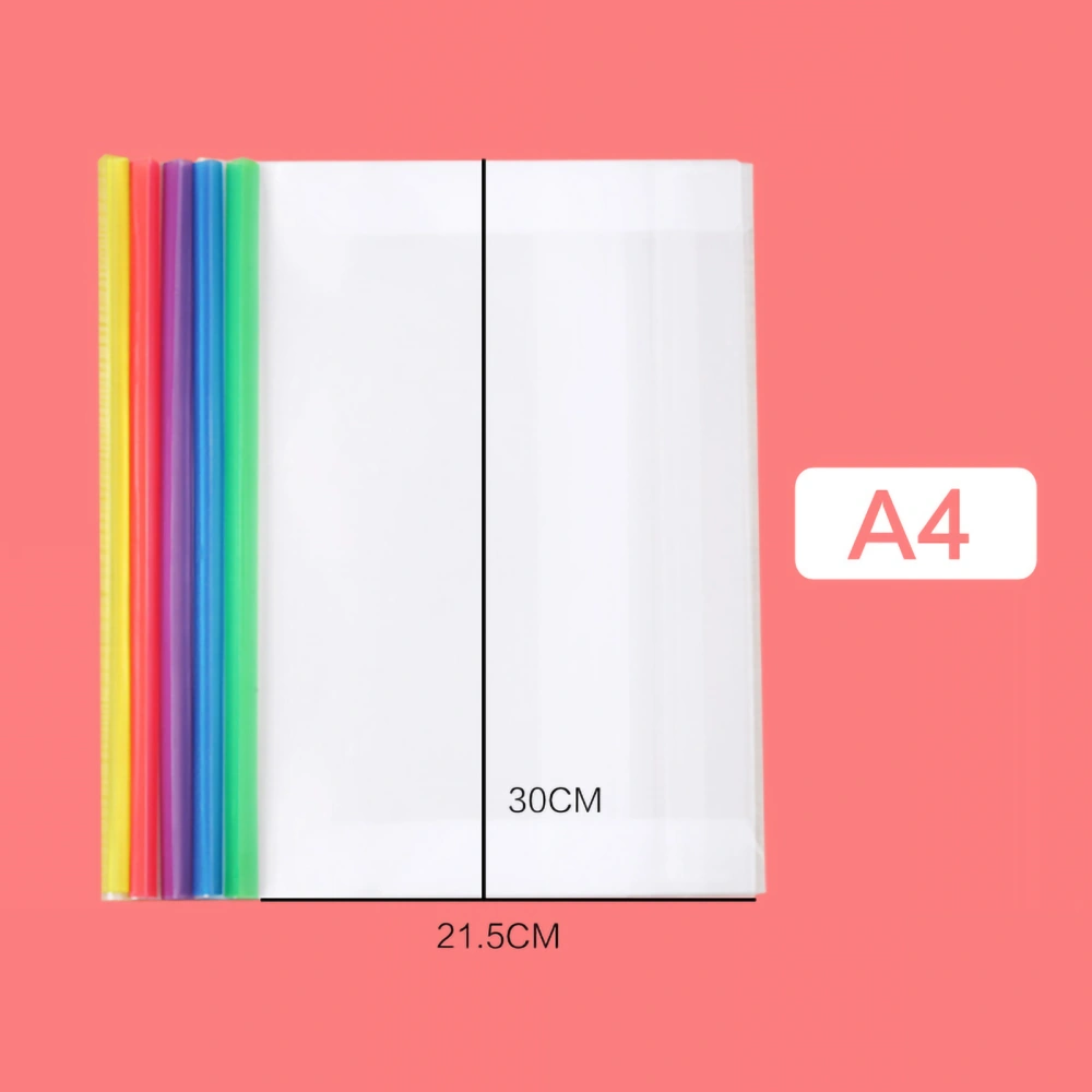 Book Cover with Rod Thickened Transparent Waterproof Reusable PP Material Paperback Book ProtectorA4 Book Cover with Rod C300