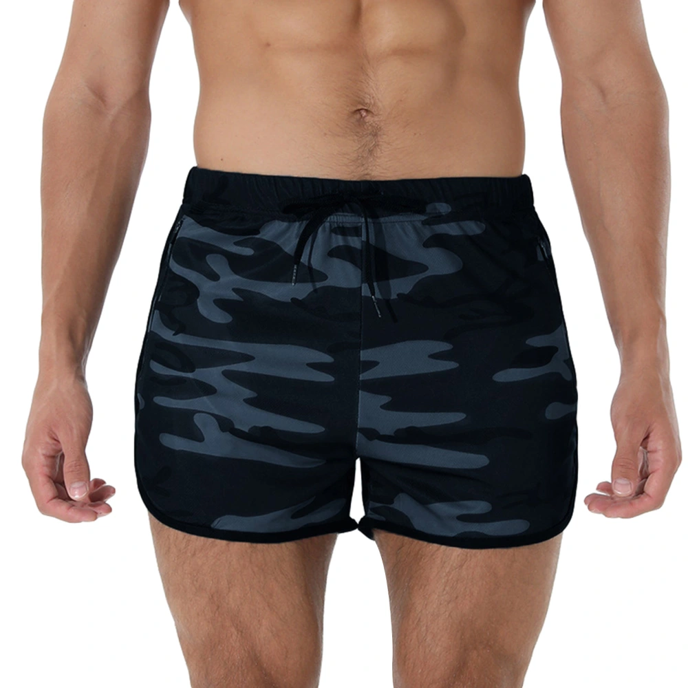 Men's Quick Dry Contrast Color/Camouflage Gym Athletic Workout Shorts