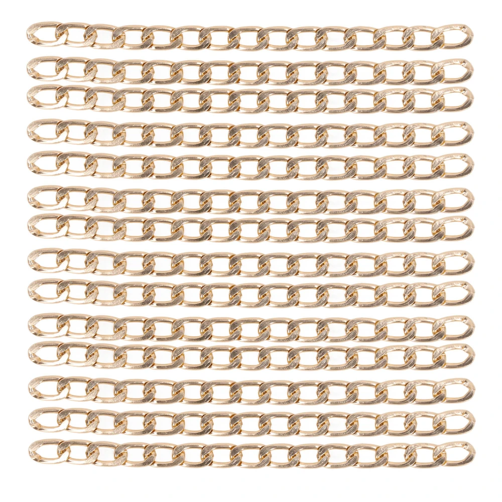 10m Aluminum Curb Chain Elegant Simple Rust Resistant Metal Craft Chain for DIY Bag Chains Jewelry Making Gold