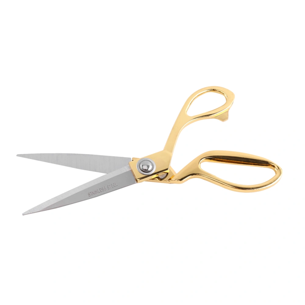 Stainless Steel Tailor Sewing Scissors Sharp Blade Tailoring Scissors Gold Color Handle