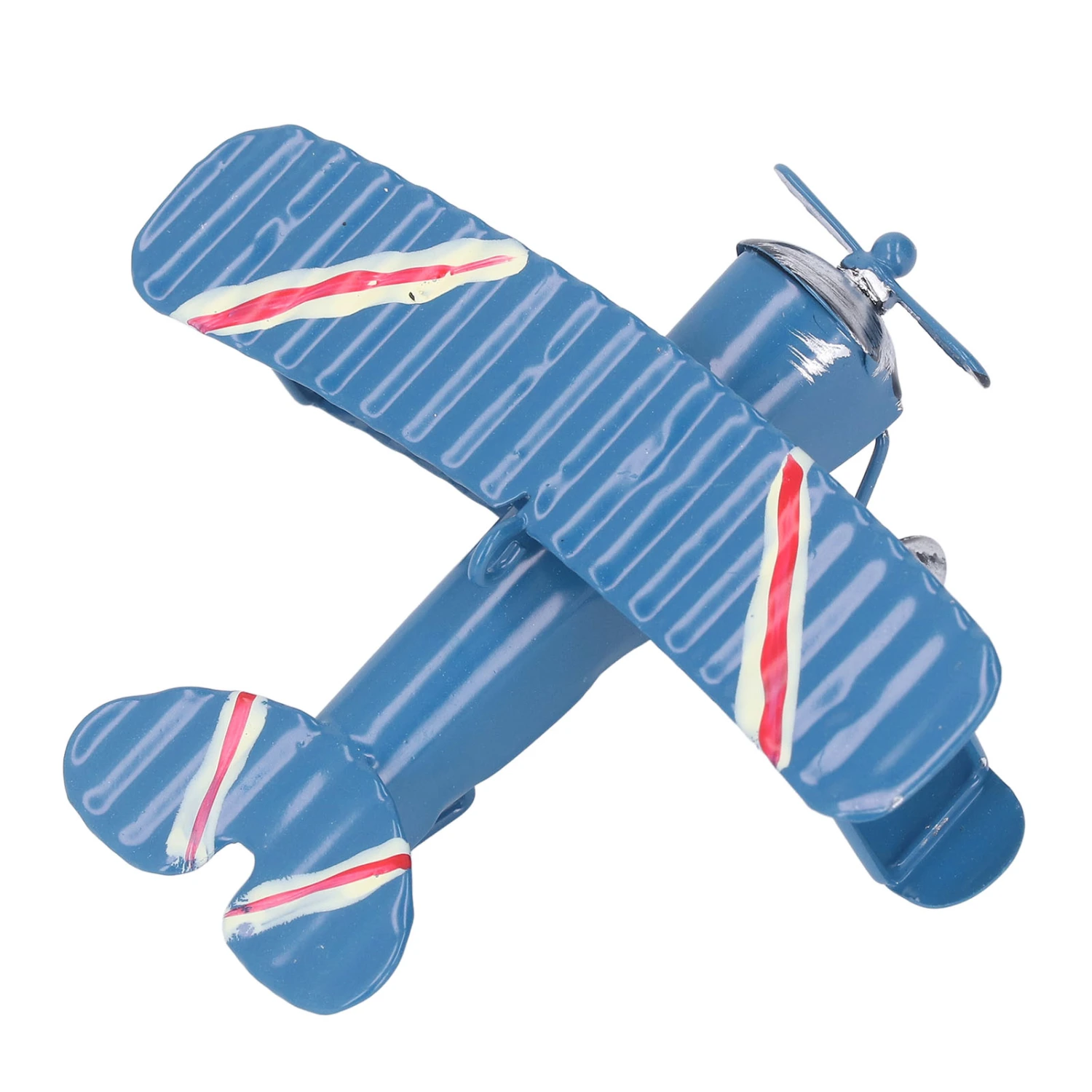 Airplane Model Retro Old Iron Art Blue Miniature Airplane Model Crafts Home Desktop Decorations Holiday Gifts