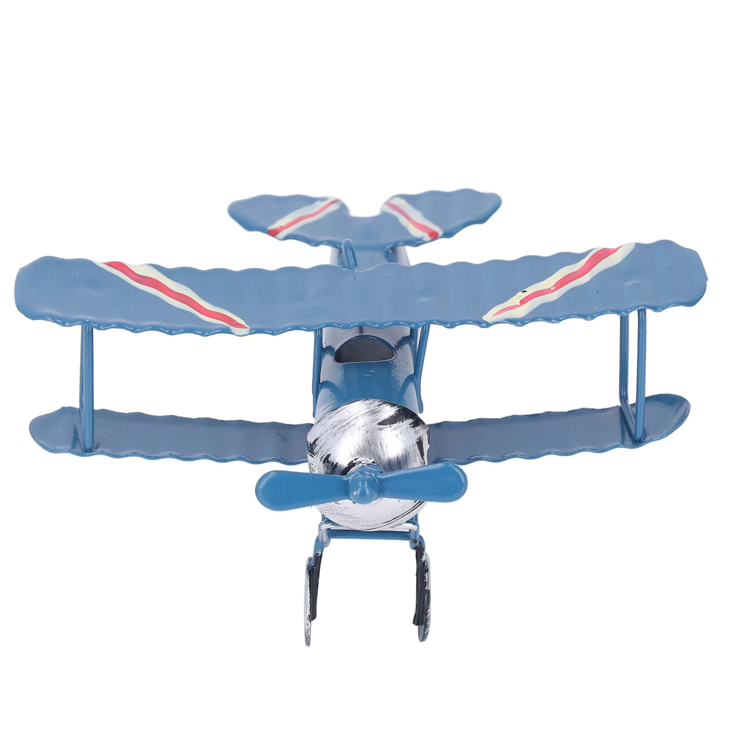 Airplane Model Retro Old Iron Art Blue Miniature Airplane Model Crafts Home Desktop Decorations Holiday Gifts