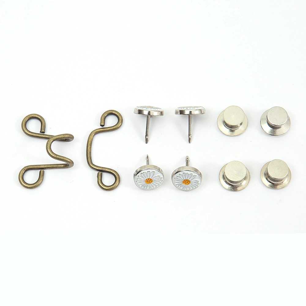 Button Pins Nail Free Detachable Adjustable Jean Waist Metal Button Nail Free Style Waist ArtifactCoppery