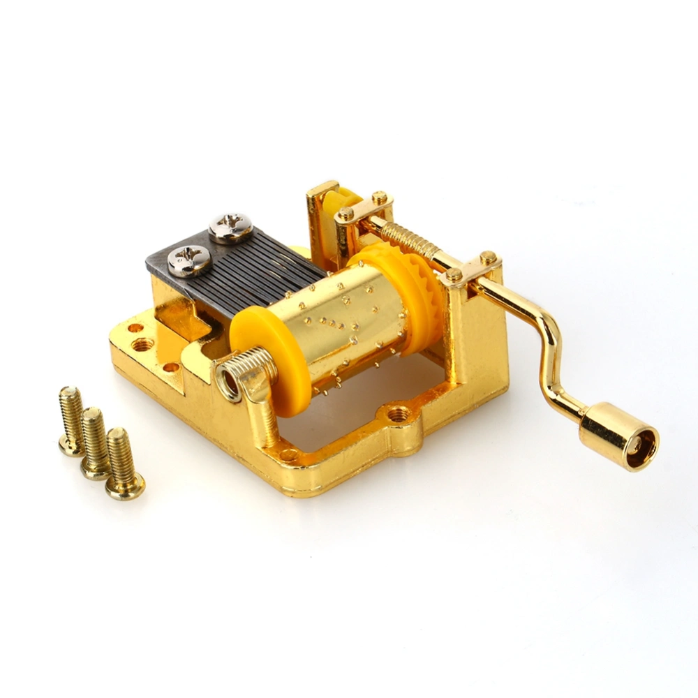 Cool 18 Notes DIY Mechanical Musical Box Golden Music Movement