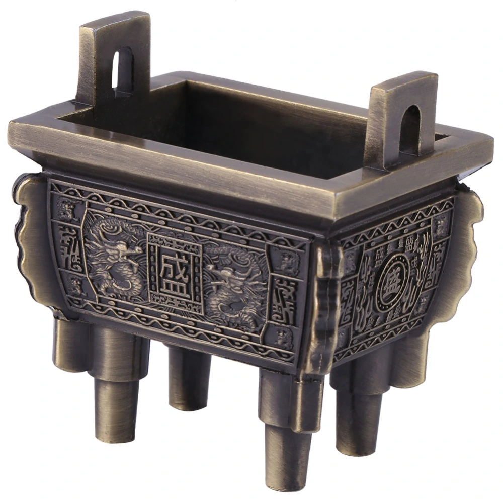 1Pc Mini Multi function Incense Stick Burner Holder Censer for Home Office Hotel(Bronze)