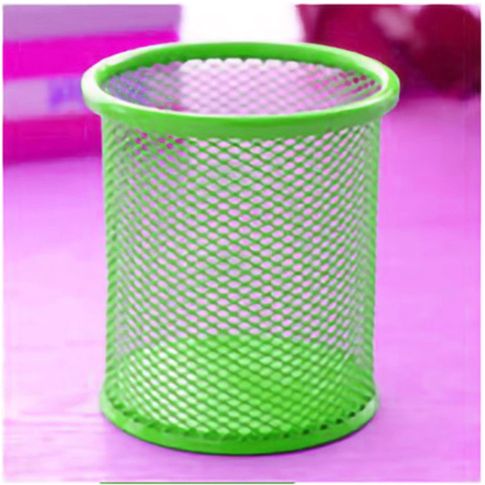 Pen Holder Oblique Insert Fashion Storage Pen Holder Desktop Object Rack Office SuppliesRound Green