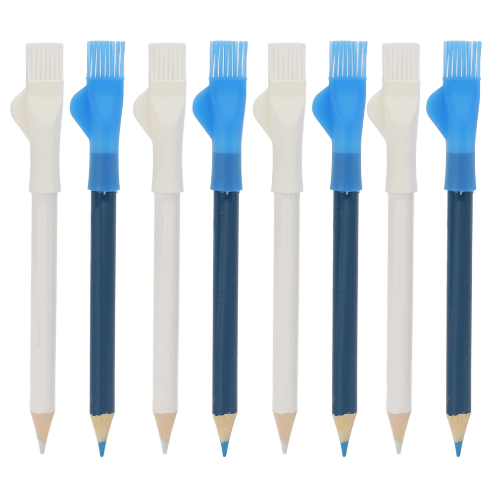 8Pcs Fabric Pencil Clear Lines Simple Style Wide Application Premium Material Easy Operation Tailors Chalk with Brush