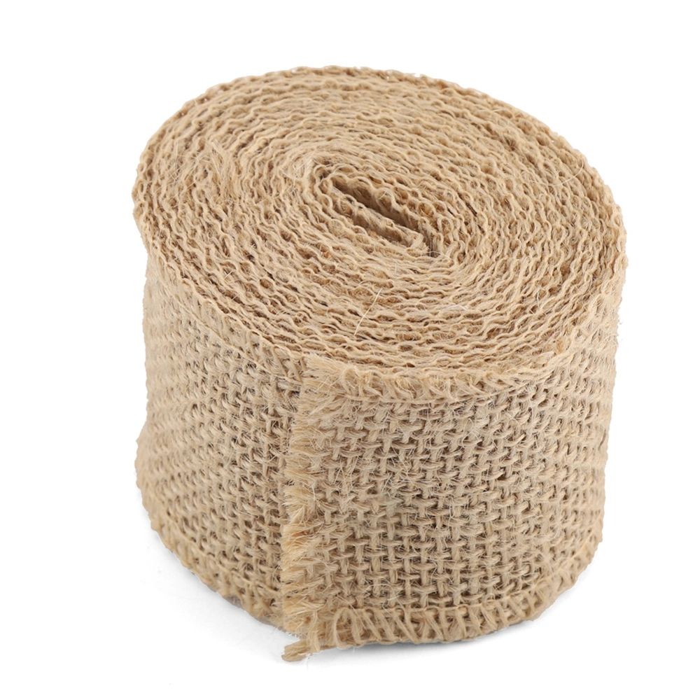 1M/3M/5M Rustic Wedding Decor Natural Jute Hessian Burlap Ribbon Tape Lace Trim