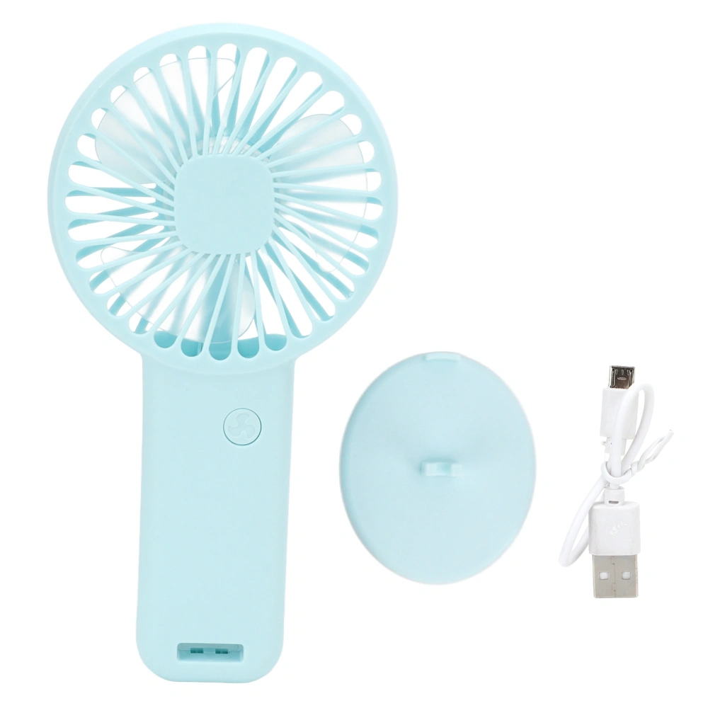 Handheld Fan Portable USB Charging Small Pocket Fan Battery Powered Mute Fan with USB Wire for Kids for Outdoor Travel Blue