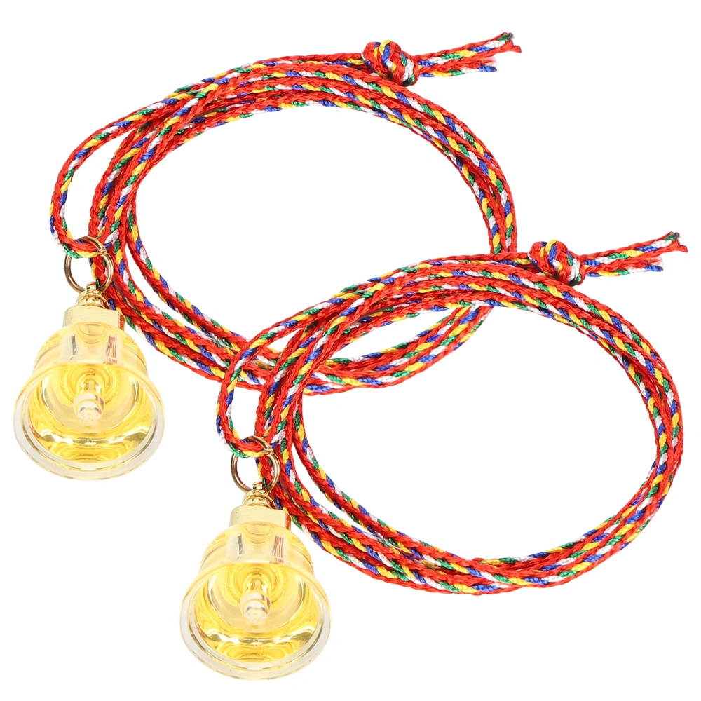 2Pcs Buddhist Pendant Bell Tower Shaped Charm Necklace Clothing Decoration Bag Accessories