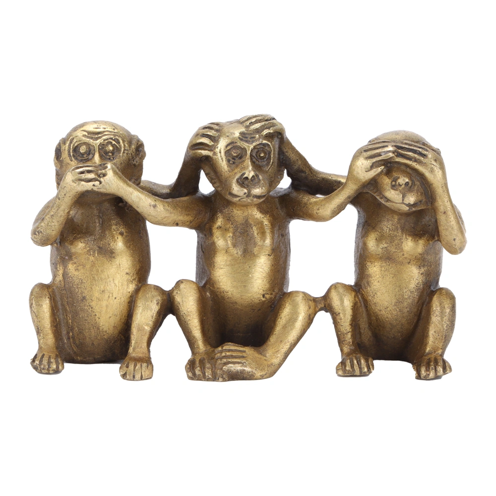 Wise Monkey Statues HearNo Evil SeeNo Evil SpeakNo Evil Monkey Ornaments for Home Office Decorations