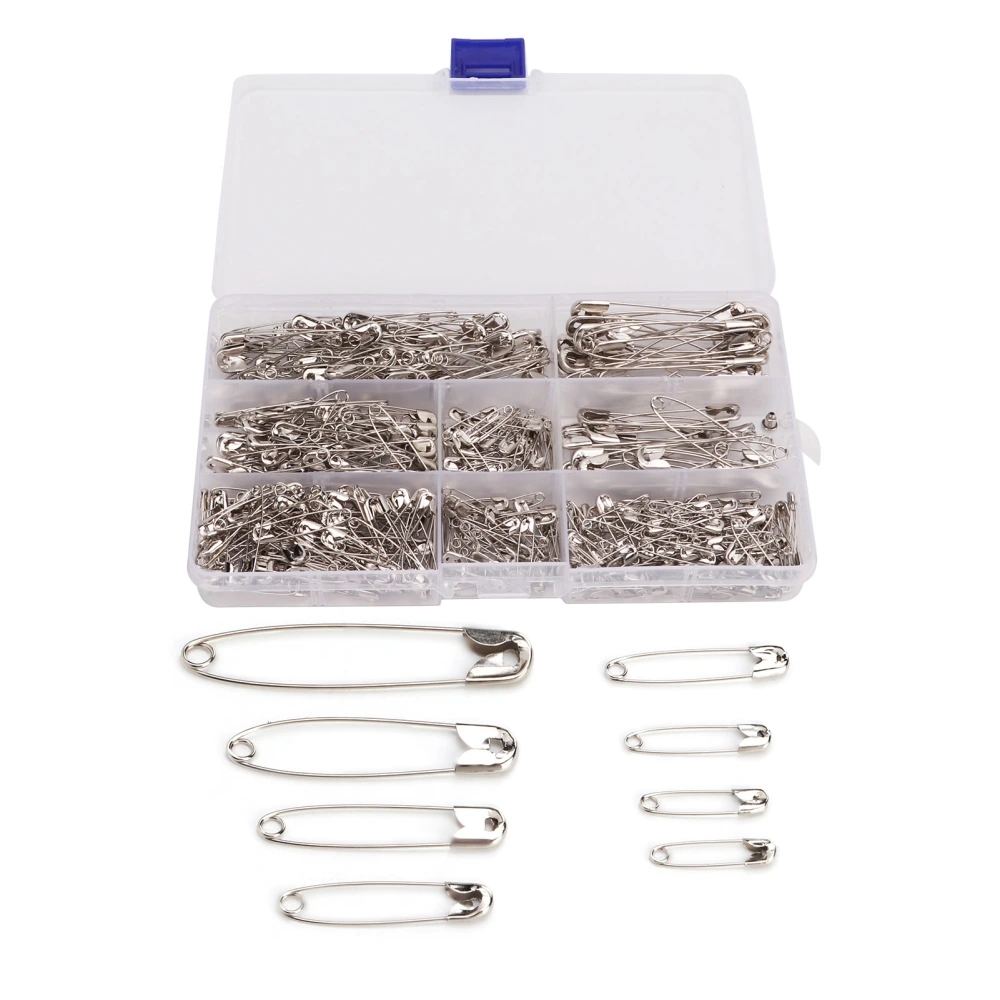 460Pcs Safety Pins 7 Sizes Stainless Steel Safe Multifunction Sturdy Reusable Safety Pins Assorted for Sewing Handiwork