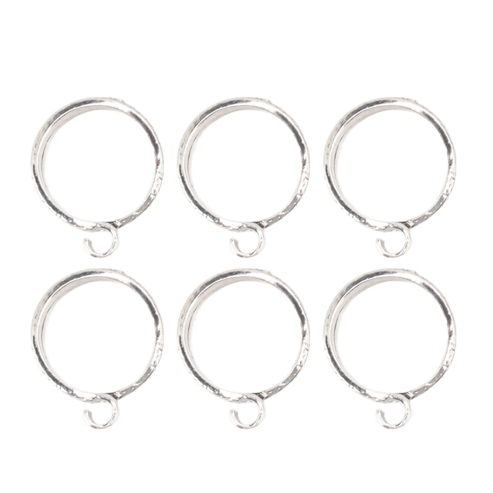 6PCS Metal Crochet Rings Yarn Thread Guide Finger Holder Adjustable Opening Knitting Ring