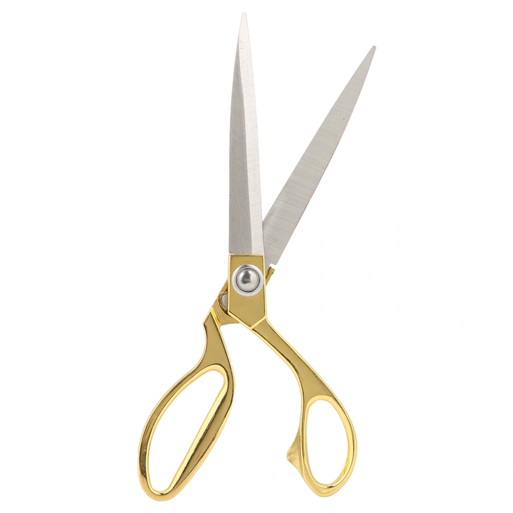 10.5inches Stainless Steel Scissors Household Tailor Cloth Fabric Cutting Scissors (Gold)