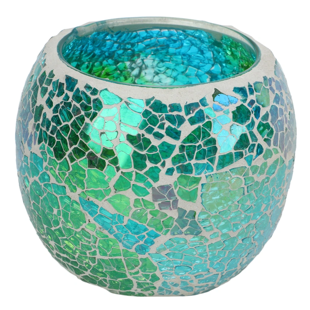 Mosaic Tea Light Holder European Mosaic Design Durable Glass Exquisite Luster Glass Candle Holder for Bar Home Office