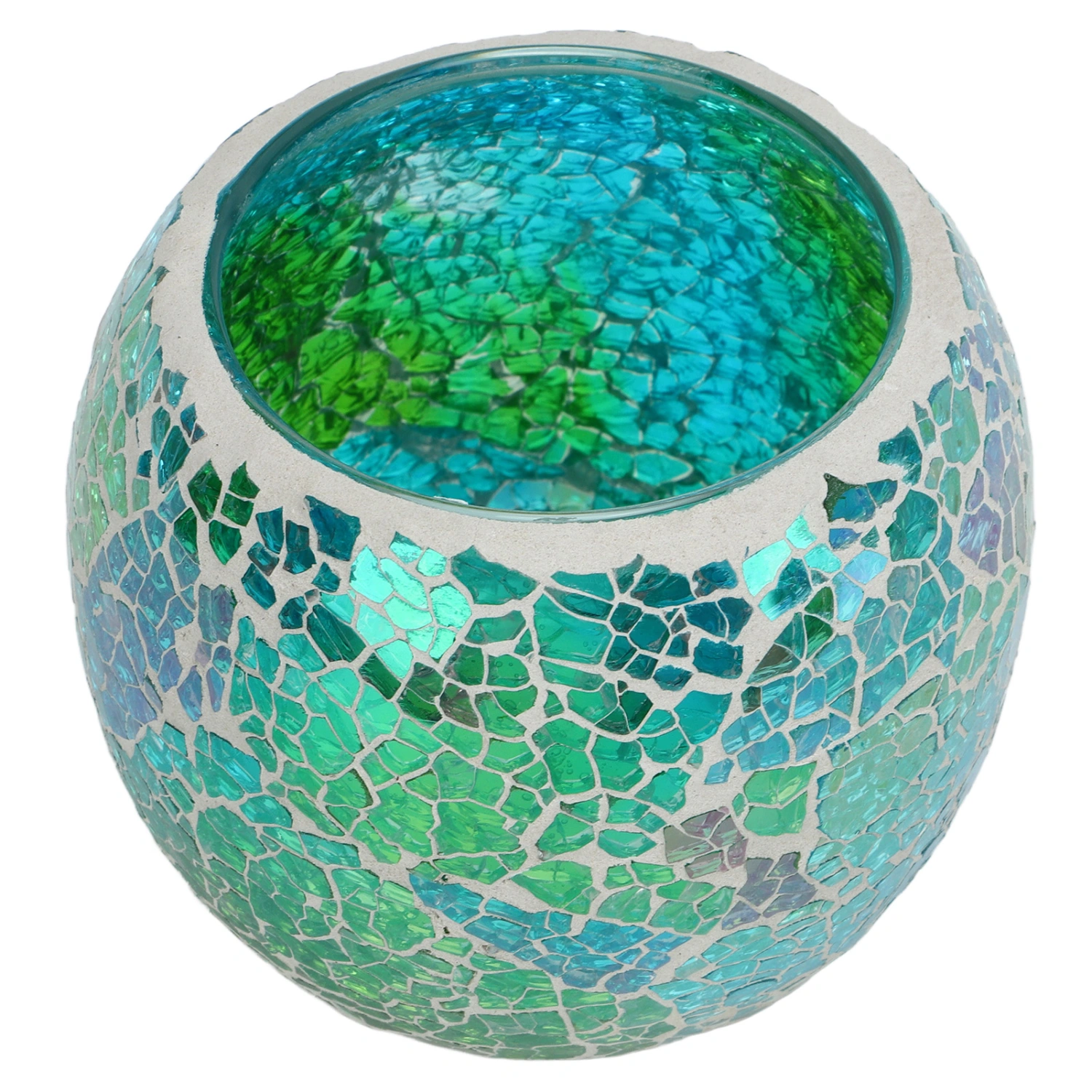 Mosaic Tea Light Holder European Mosaic Design Durable Glass Exquisite Luster Glass Candle Holder for Bar Home Office