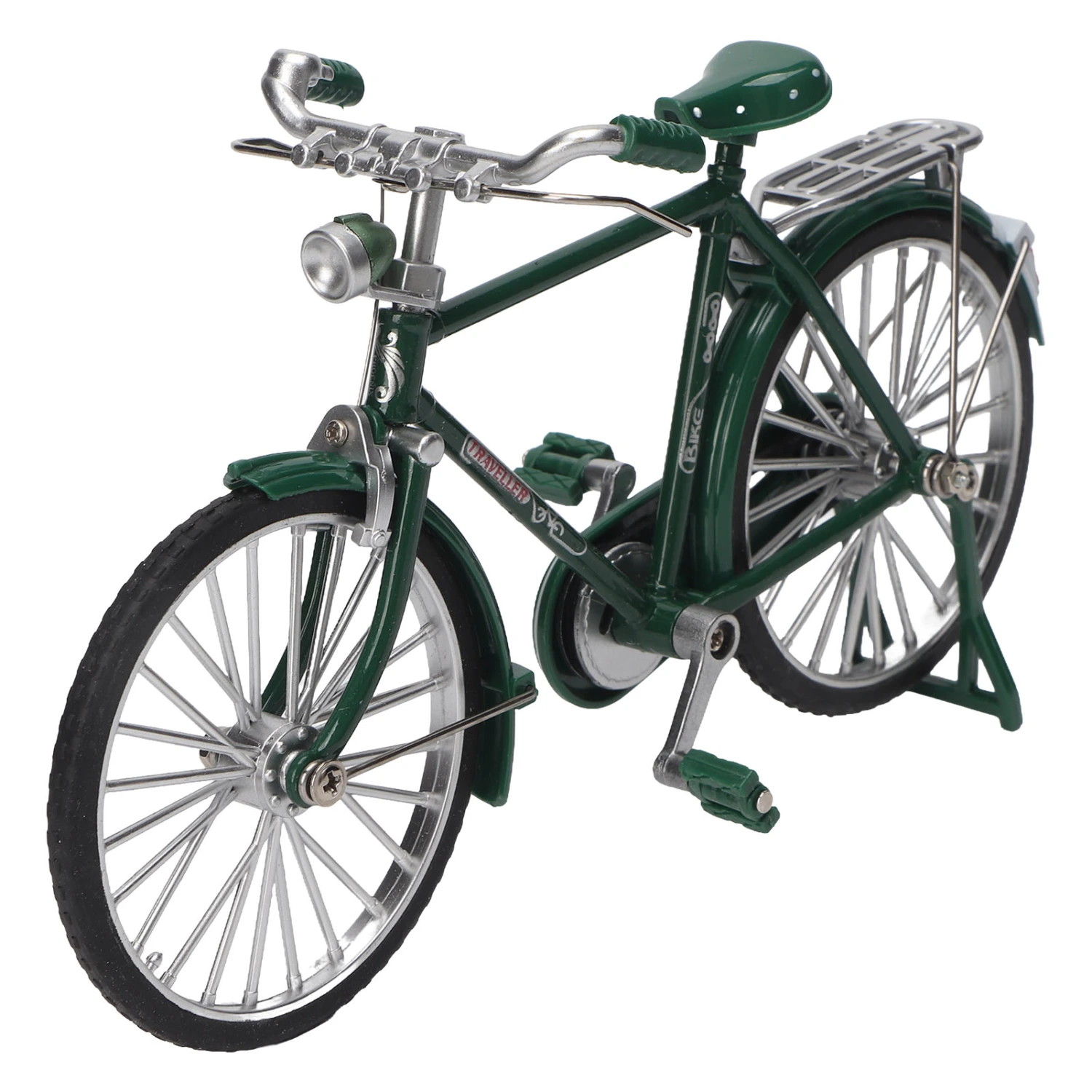 Vintage Bike Model High Simulation Rotatable Wheel Exquisite Details Mini Bike Model for Desk Bookshelf Decoration