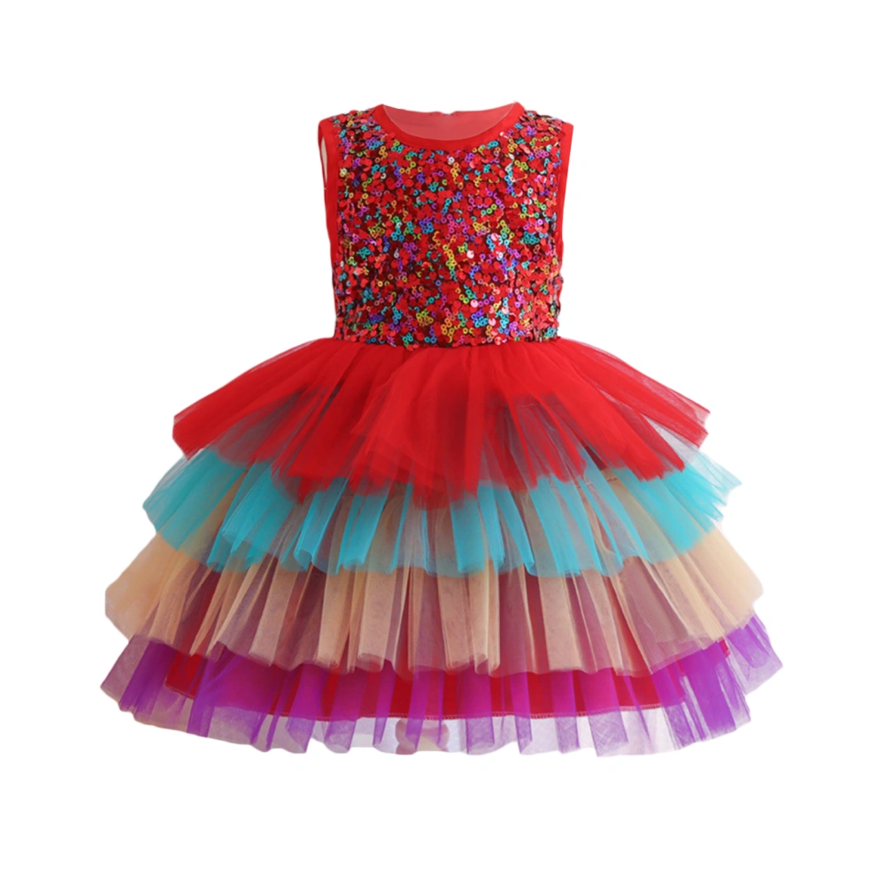 Kid Toddler Girl Princess Dress Sequin Layered Tulle Tutu Dresses