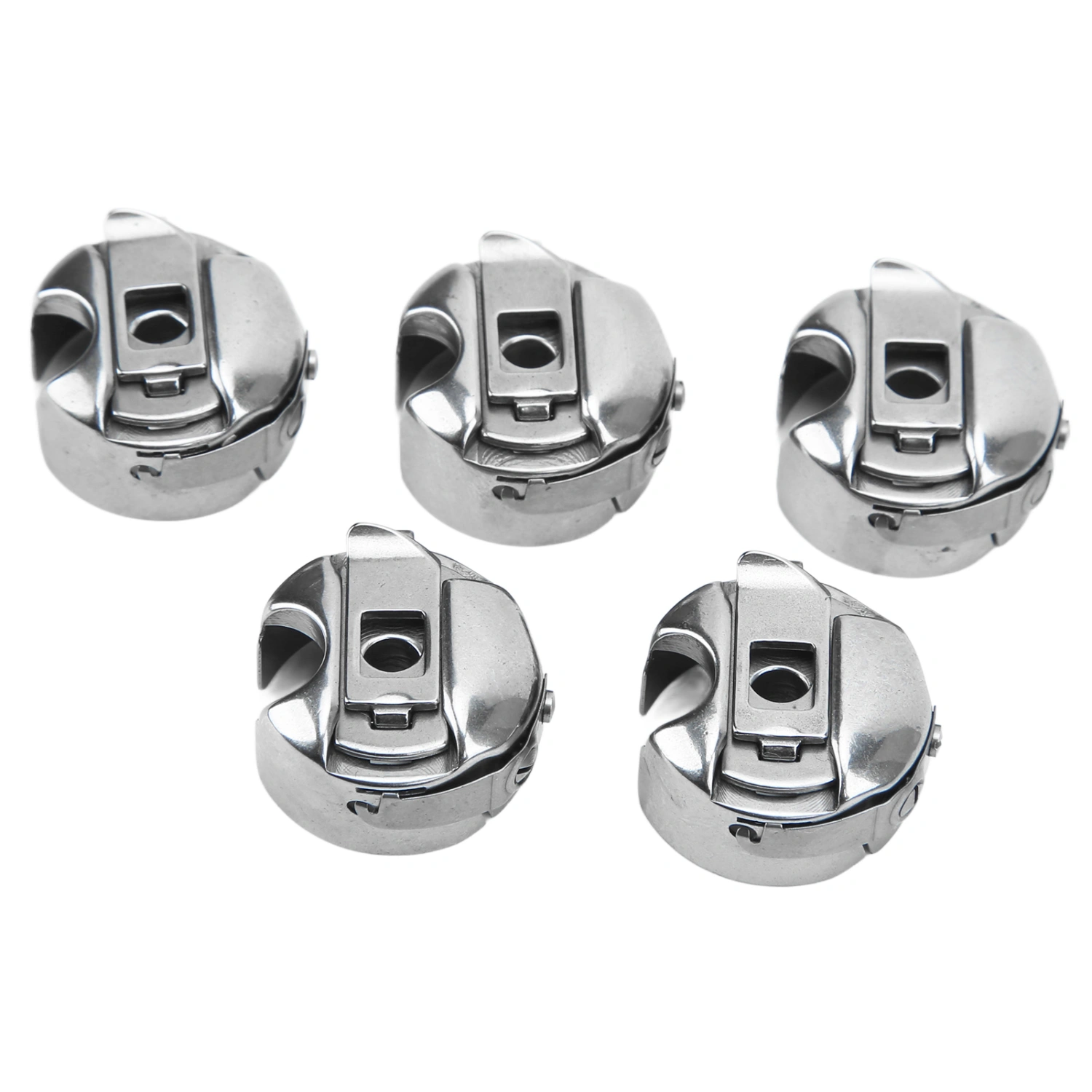 5Pcs Sewing Machine Bobbin Case Stainless Steel Bobbin Case for Electric Industrial Sewing Accessories