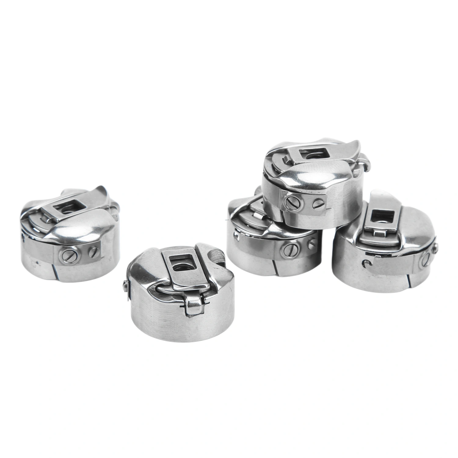 5Pcs Sewing Machine Bobbin Case Stainless Steel Bobbin Case for Electric Industrial Sewing Accessories