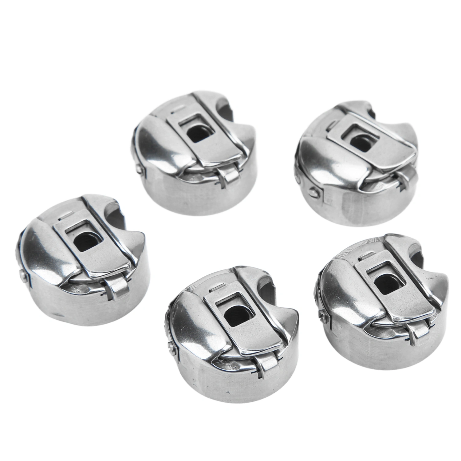 5Pcs Sewing Machine Bobbin Case Stainless Steel Bobbin Case for Electric Industrial Sewing Accessories