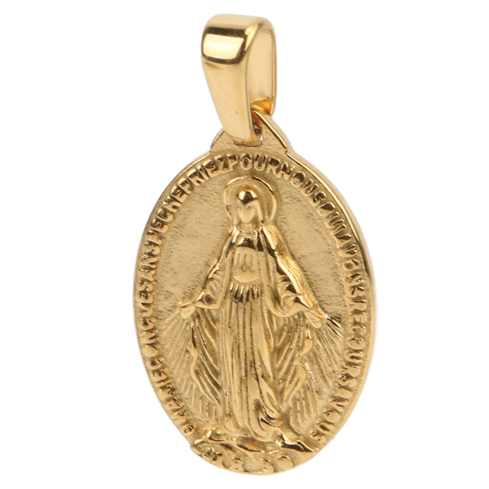 Catholic Medal Gold Color Metal Material Durable Detail Design Creativity Jesus Accessories