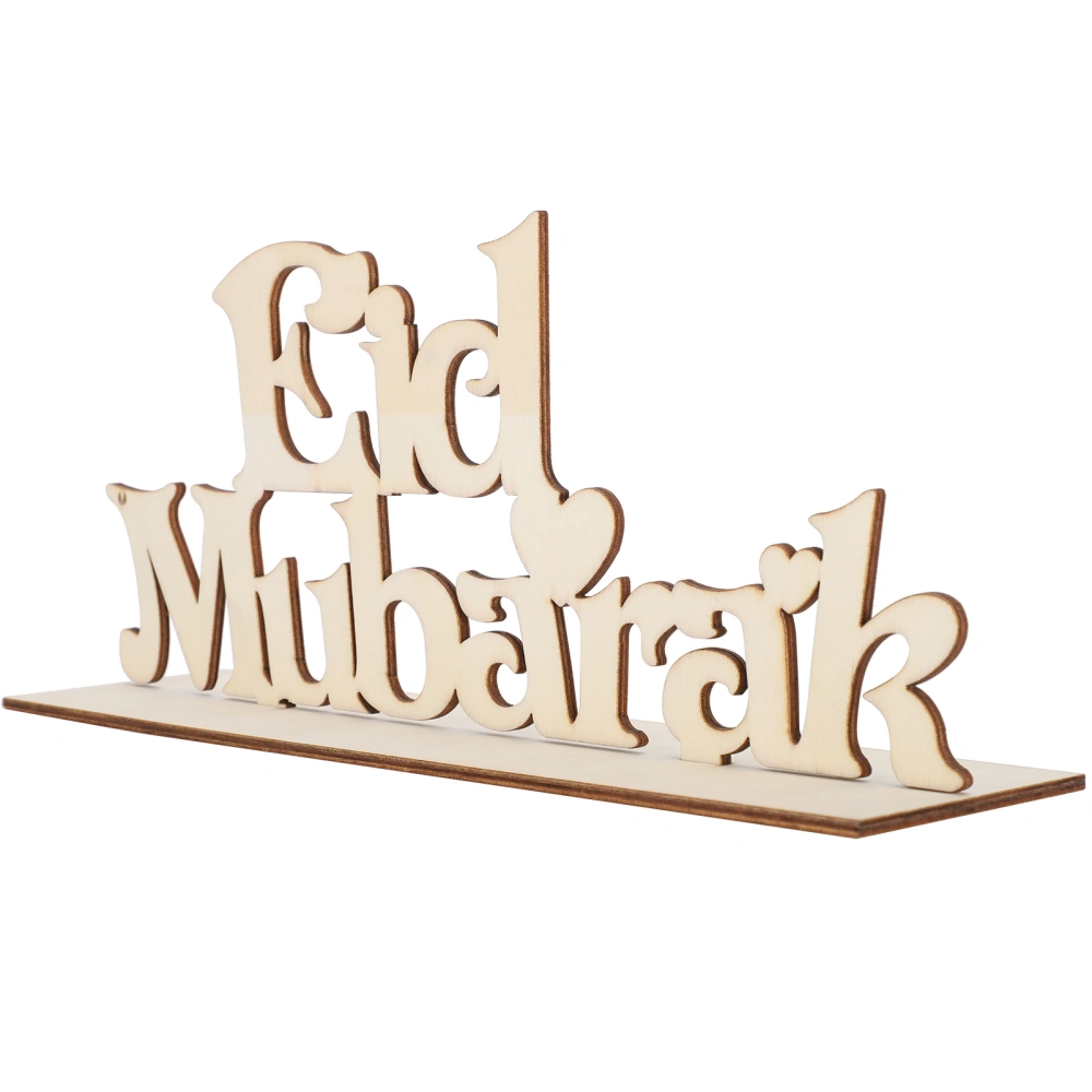 Wooden Letter Ornaments Eid Mubarak Decors Hanging Decoration Ramadan Craft Supplies