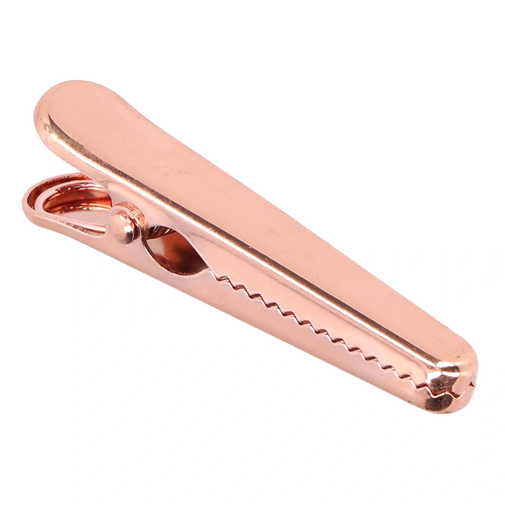 Sealing Clip 7.9cm Long Comfortable Handle Rugged Design Internal Tooth Design Kitchen Tools for Office Paper PhotosRose Gold