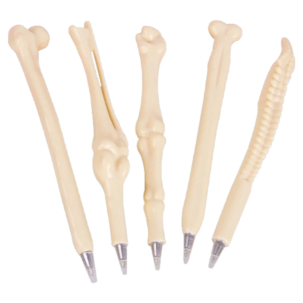 5 Pcs Ballpoint Pen Exquisite Bone Shape Smoothing Writing Comfortable Grip Ball Point Pens