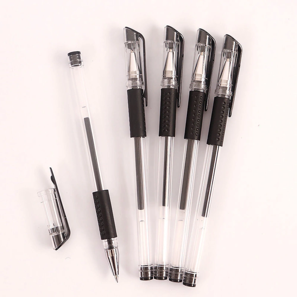 Gel Pen 0.5mm Tip Slim Contour Ink Pens Interchangeable Refill Fine Point Pens Office Gel Pen for Student Office School Black