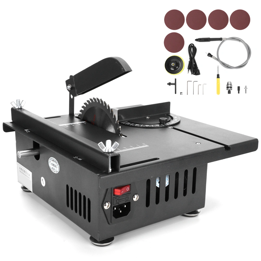 Mini Table Saw Set DIY Home Woodworking Machine Small Cutting Tools 1200W 110‑240VUS Plug