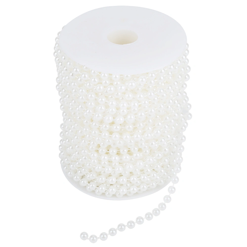 25m/roll Grinding Pearl Wire Beads Garland String DIY Wedding Decoration 6mm(white)