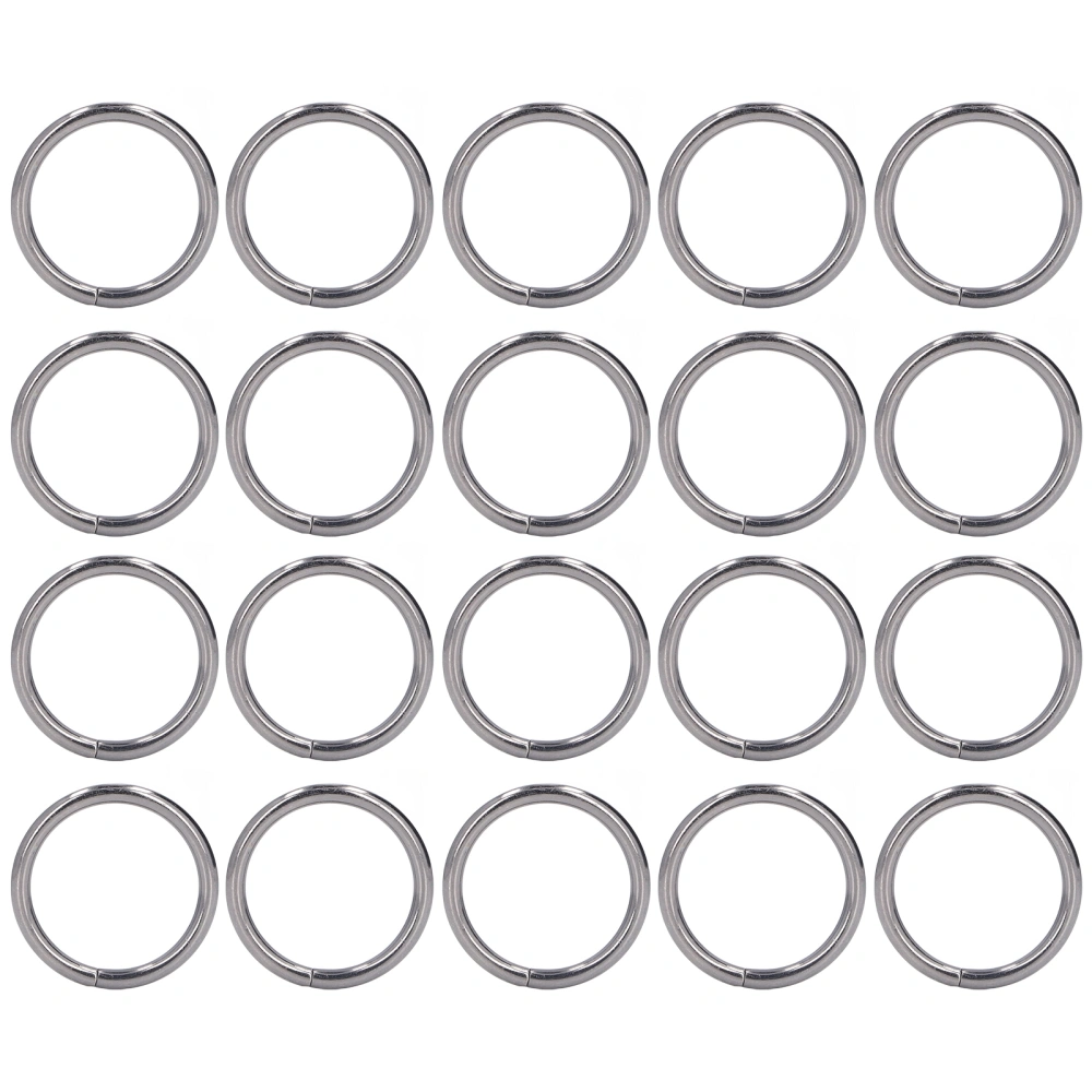 20Pcs Metal Rings 4x32mm Iron Sturdy Durable Multifunctional Exquisite Metal O RingsGray