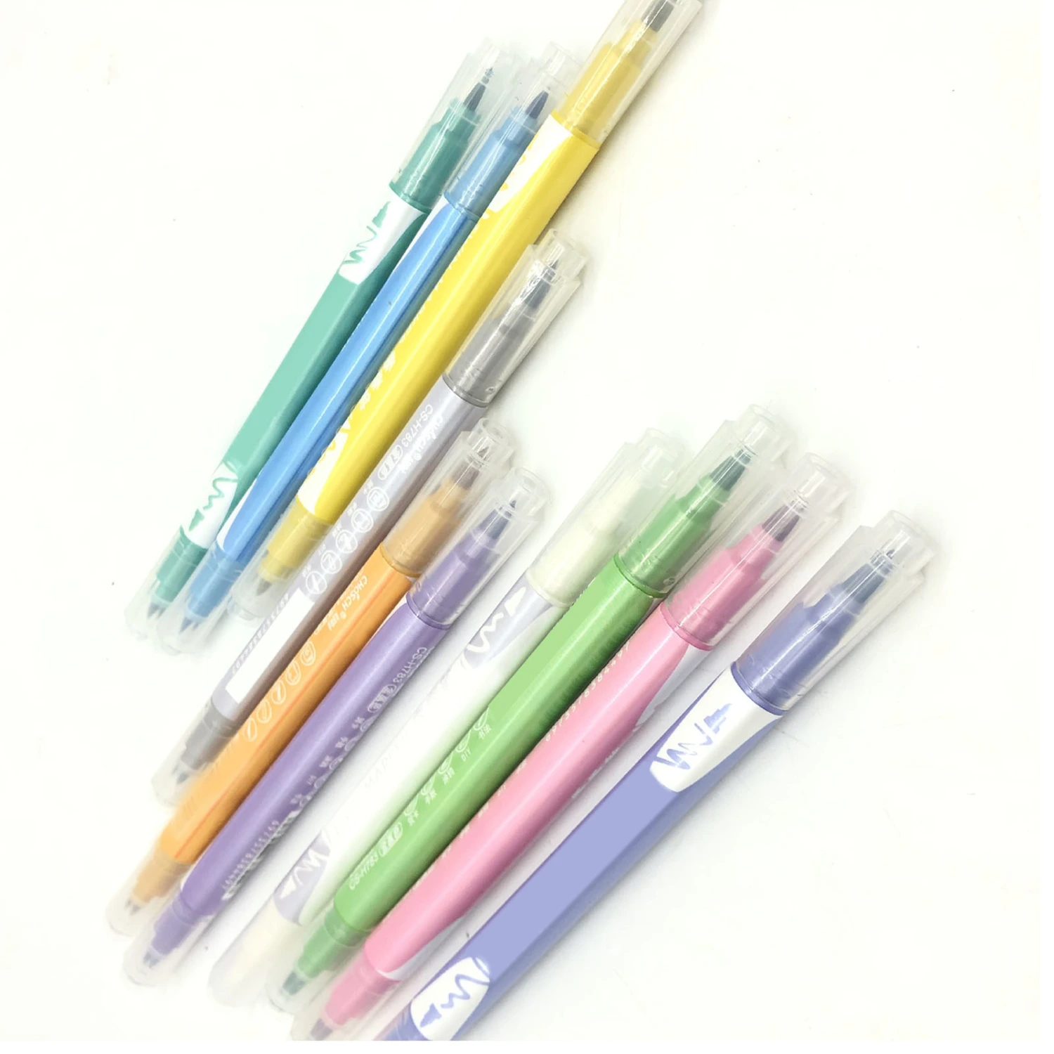 10pcs Dual Tip Watercolor Brush Markers 10 Metallic Color Dry Fast Watercolor Brush Pens with Plastic Shell