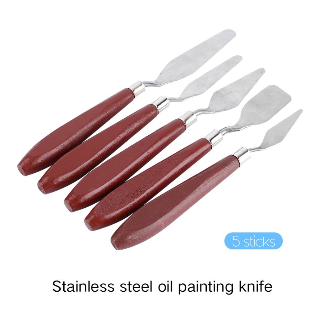 5X Stainless Steel Palette Knife Scraper Spatula Pro Artist Oil Painting Acrylic