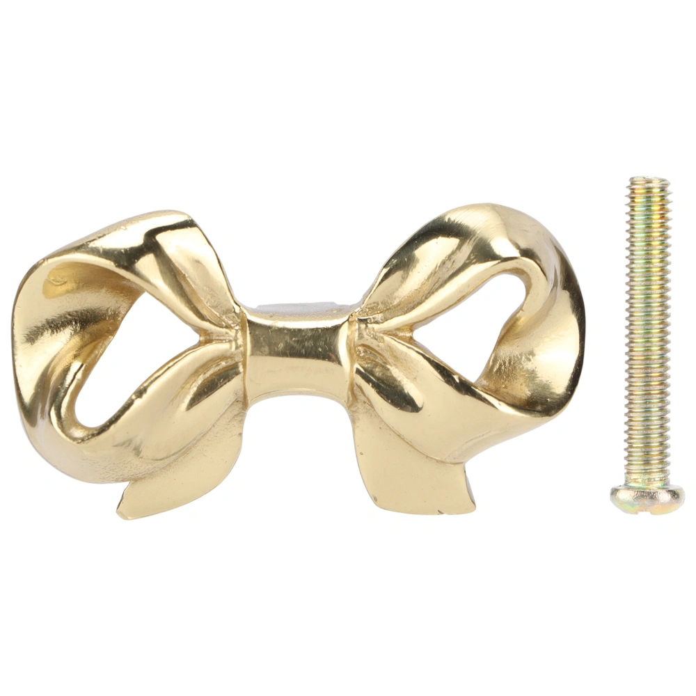 Furniture Handle Nordic Light Luxury Brass HandMade Single Hole BowKnot Pulls for Cabinets Drawers Doors