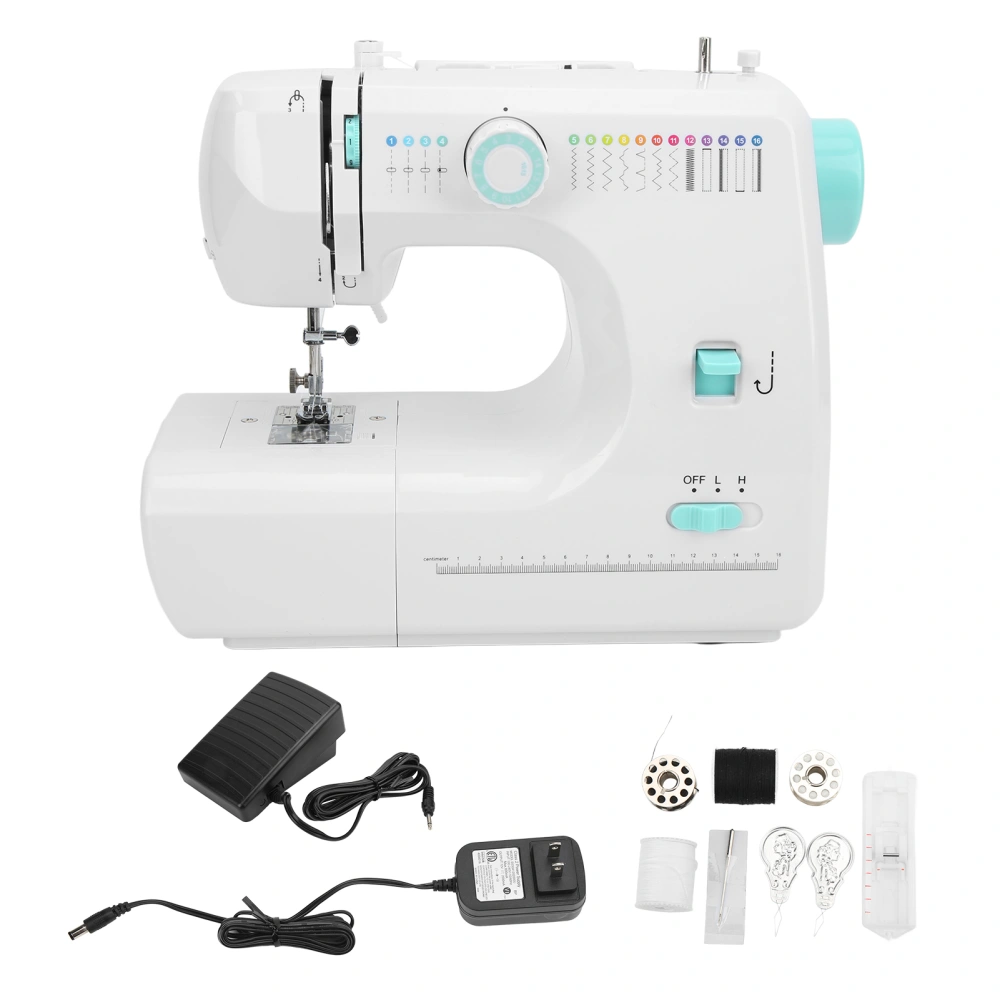 Mini Sewing Machine Self Winding Seaming Function Low Noise Household Multifunctional Sewing Machine 100‑240VUS Plug