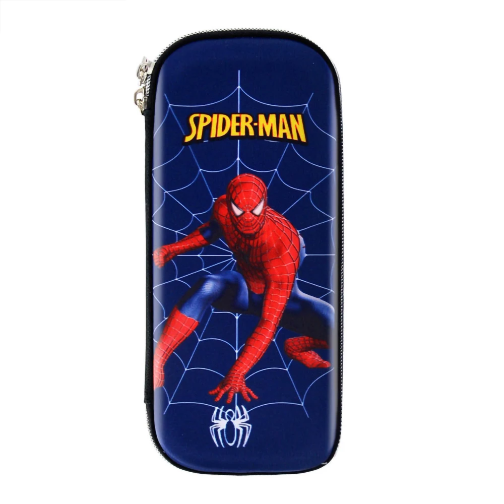 Pencil Bag Cute Cartoon Style Crush Resistant Metal Zipper Lightweight Portable Durable Large Capacity Large Pencil CaseBlue Spider Man