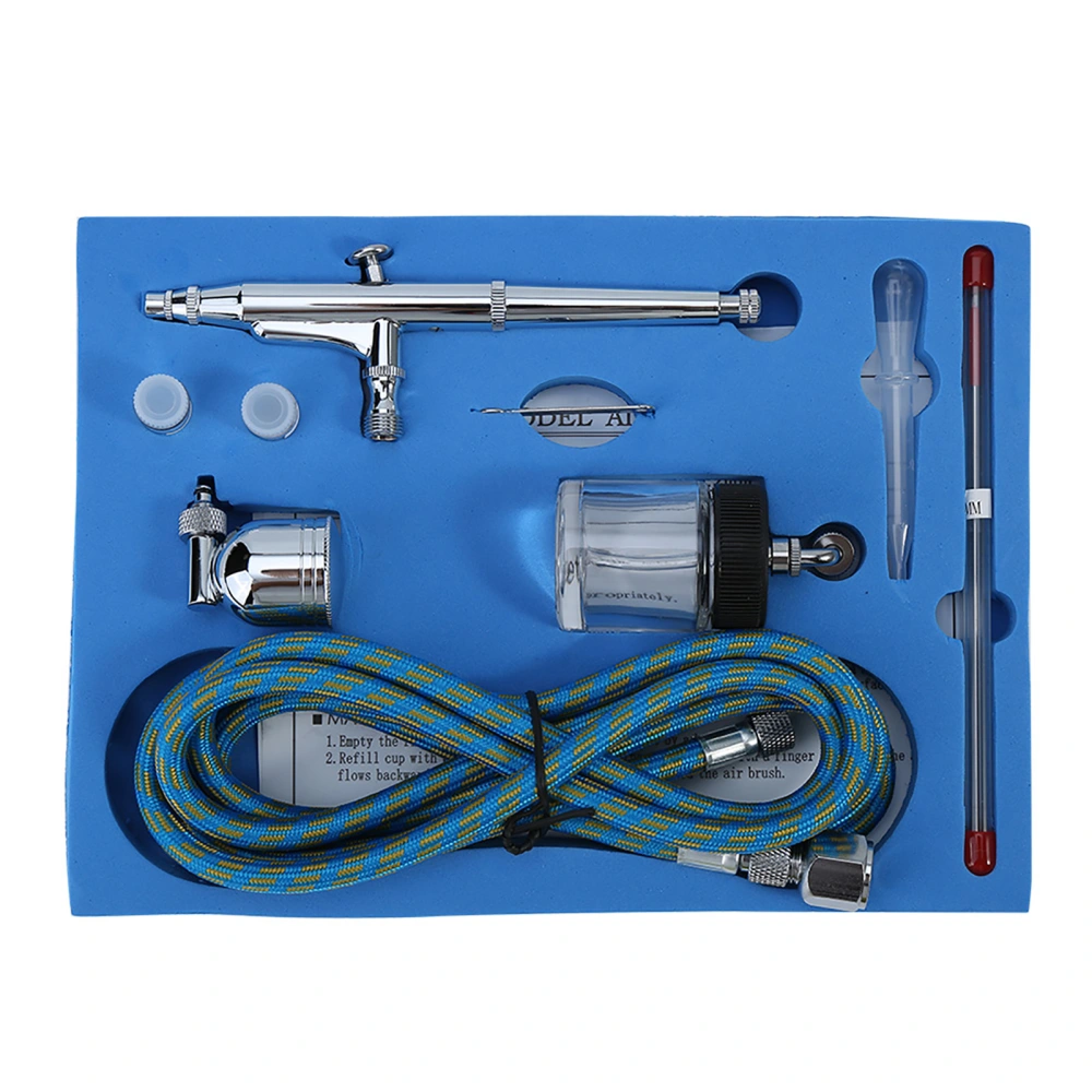 Dual Action Airbrush Kit 0.2mm/0.3mm/0.5mm Needle Spray Gun Paint Art