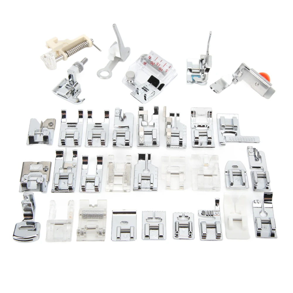 32Pcs Presser Foot Multi Function Improve Work Efficiency Wear Resistance Sewing Machine Accessories