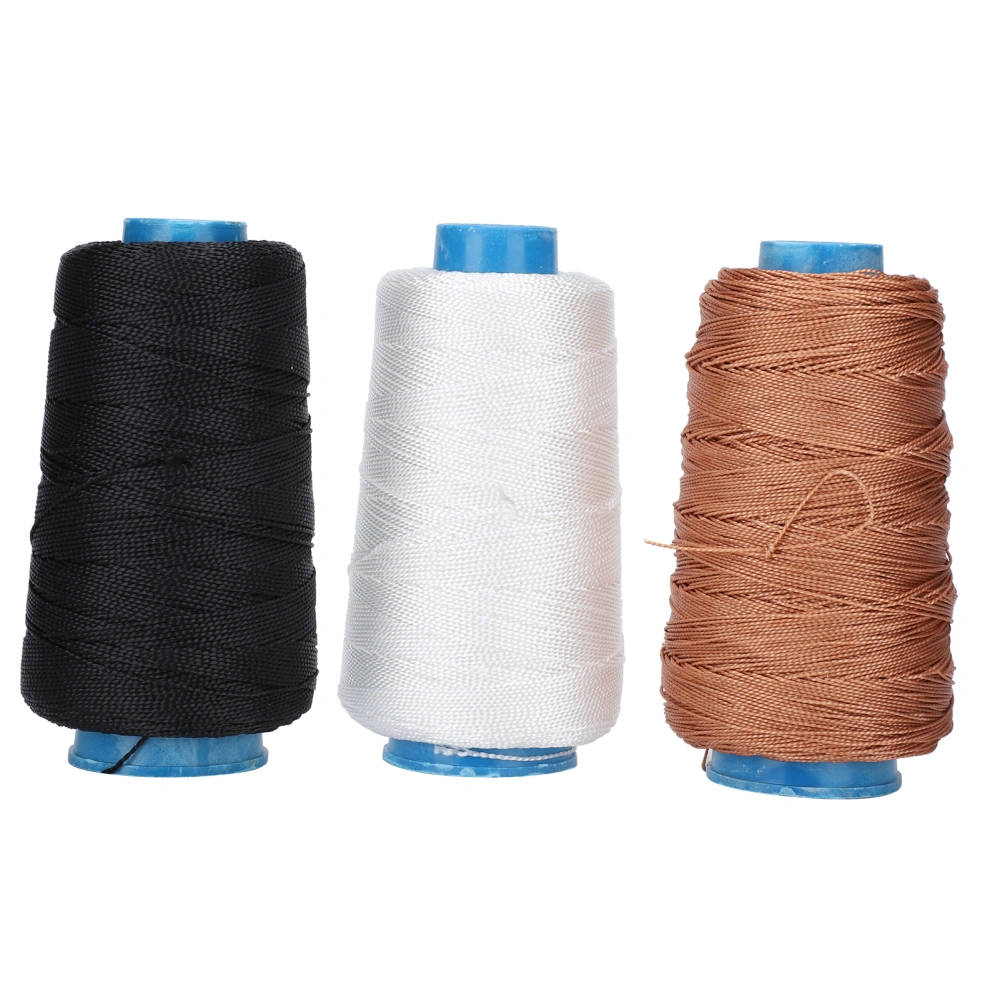 3Pcs Bonded Nylon Thread Kite Rope Sewing Leather Jeans Weaving Hair Embroidery Tools