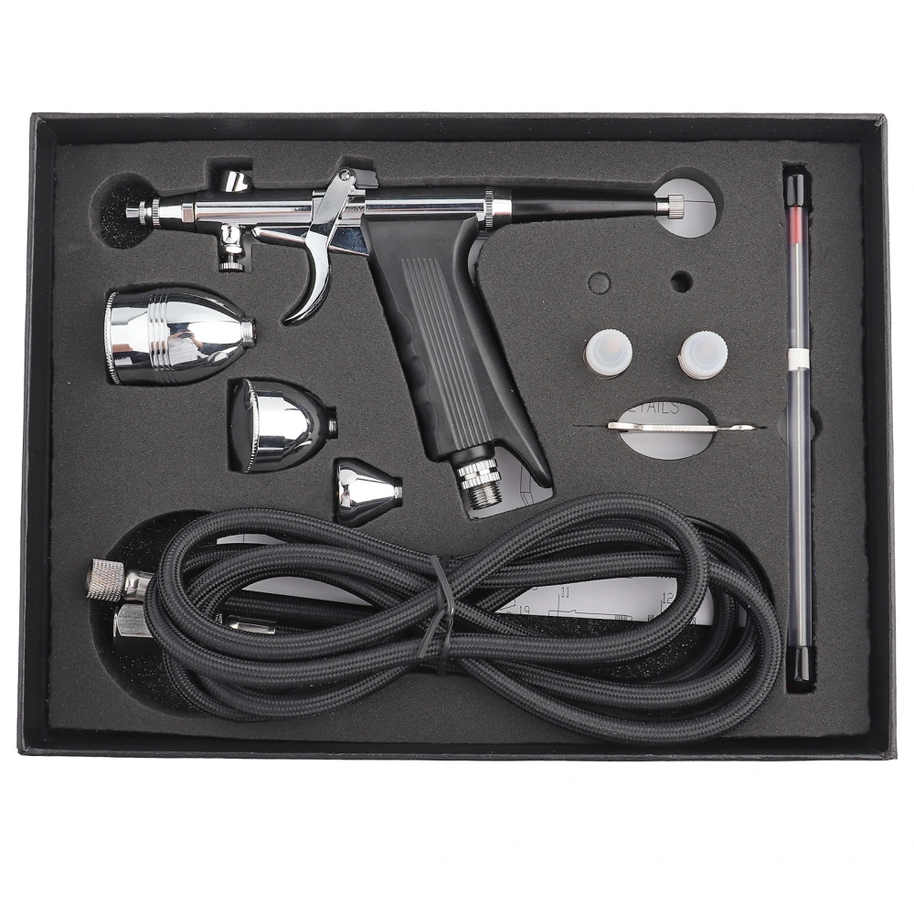 Gravity Spray Gun Airbrush 0.3mm 0.5mm 0.8mm Nossles Cups Set Kit